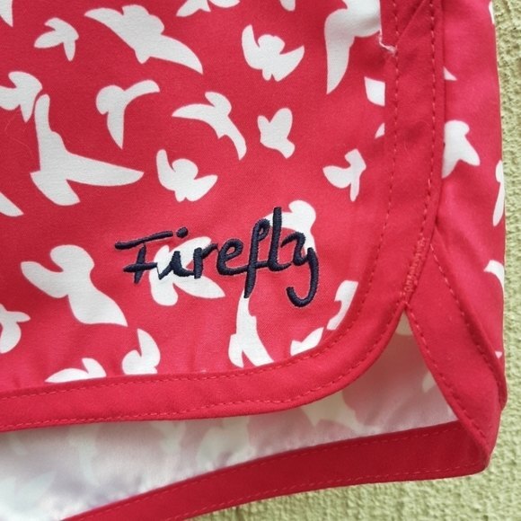 Firefly Swim Shorts Pockets Drawstring Fuchsia & White Seagulls Print Size M - Picture 4 of 13